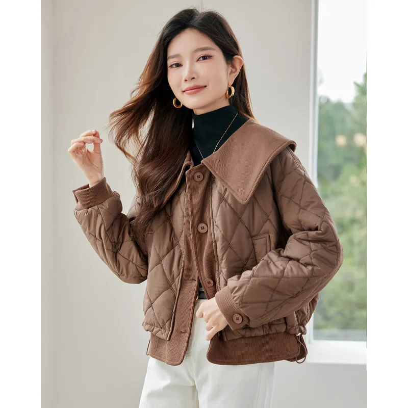 TERRE BLEUE Puffer Jacket Women's Coffee-5