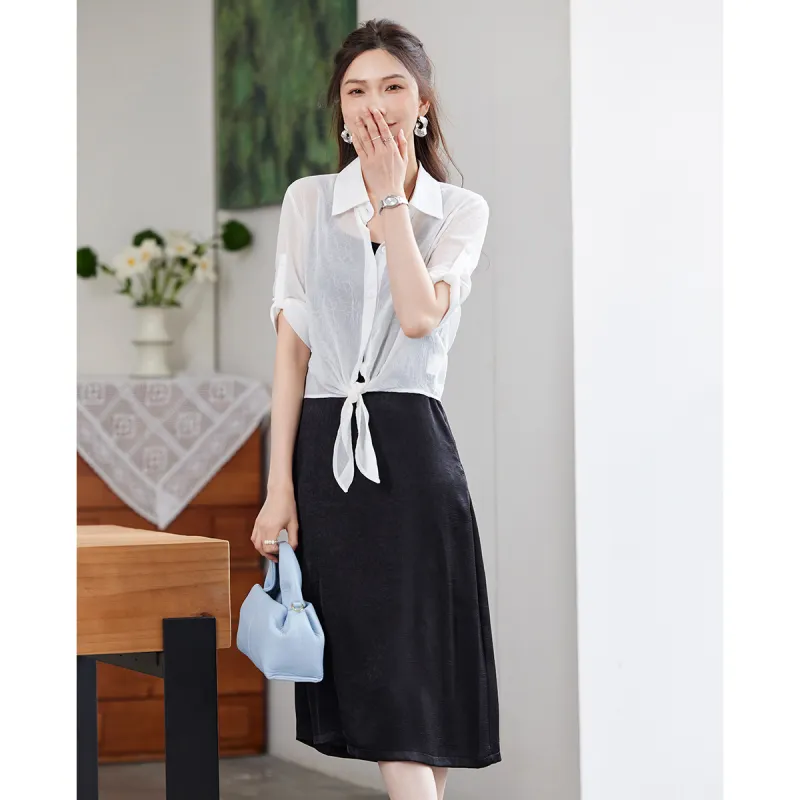 TERRE BLEUE Two Piece Skirt Sets Women's-2