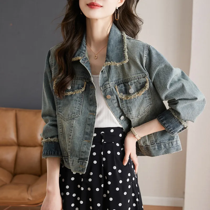 TERRE BLEUE Denim Jacket Women's Light Blue-3