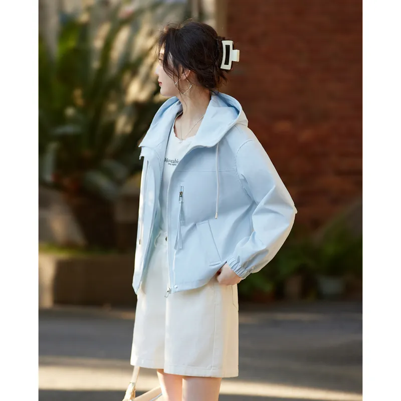 TERRE BLEUE Spring Fall Jacket Loose Fit Women's-10