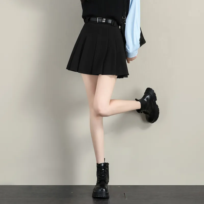 TERRE BLEUE Casual Short Skirts Women's Black-2