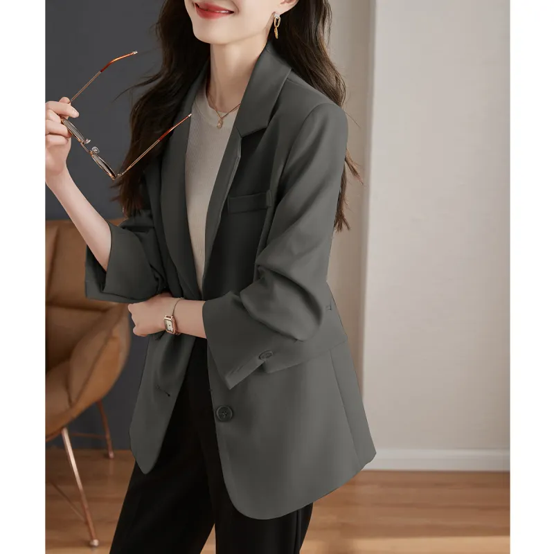 TERRE BLEUE Business Suit Women's Gray-4