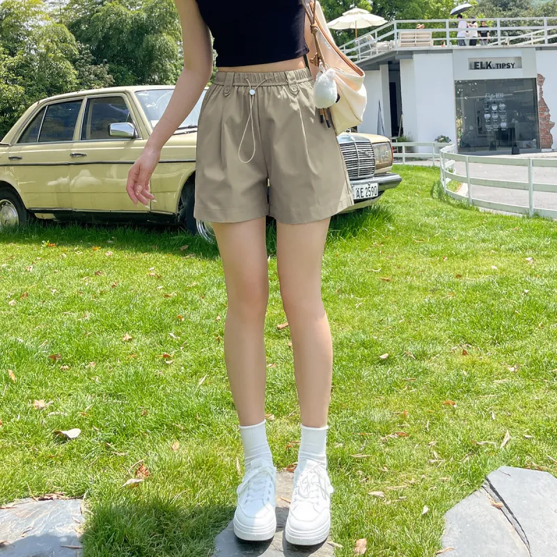 TERRE BLEUE Summer Casual Shorts Loose Fit Women's-6