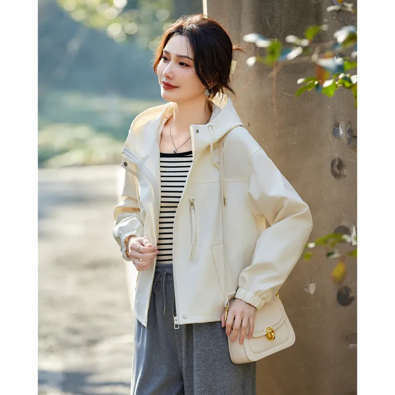 TERRE BLEUE Spring Fall Jacket Loose Fit Women's-15