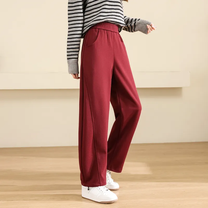 TERRE BLEUE Casual Pants Women's Burgundy-3