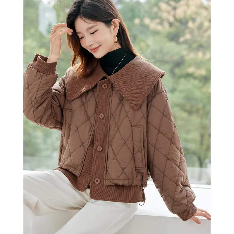 TERRE BLEUE Puffer Jacket Women's Coffee-2