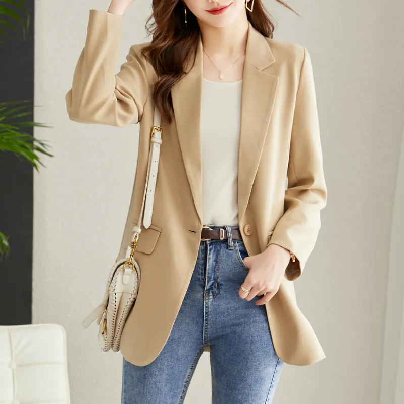 TERRE BLEUE Business Suit Women's Beige-16