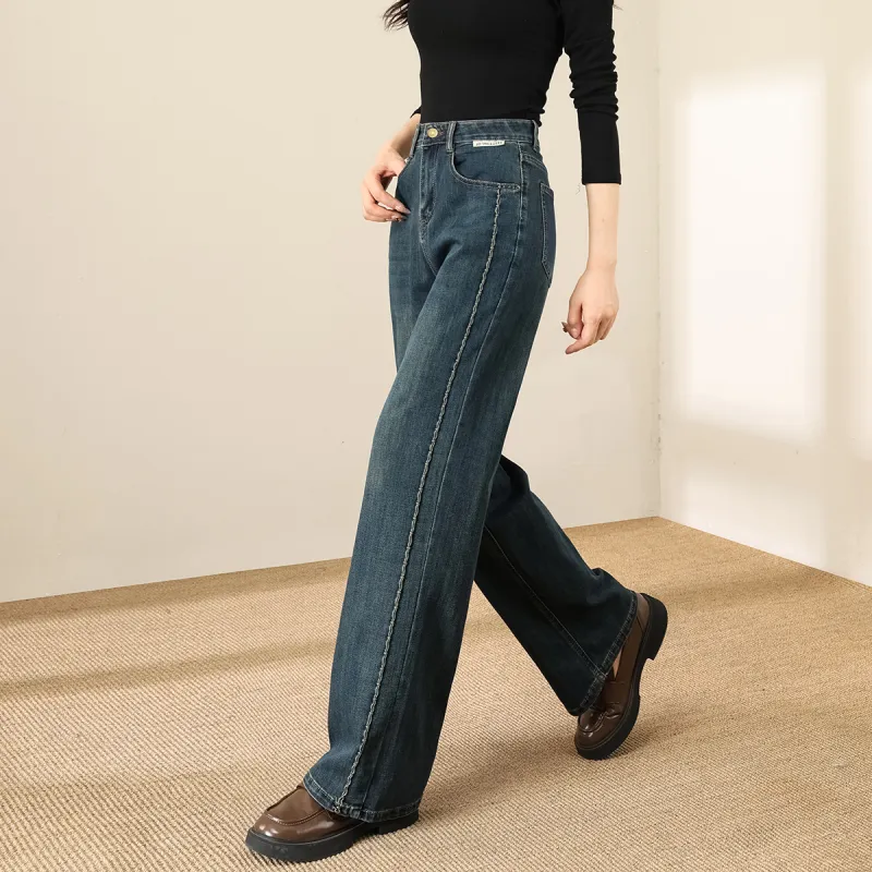 TERRE BLEUE Jeans Women's Dark Blue-1