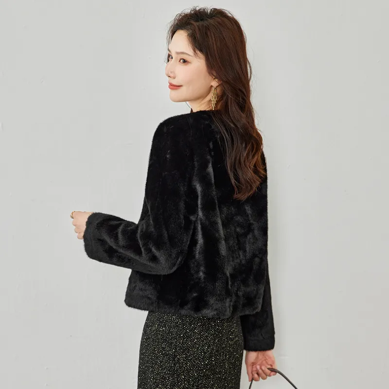 TERRE BLEUE Velvet feel Coat Women's Black-7