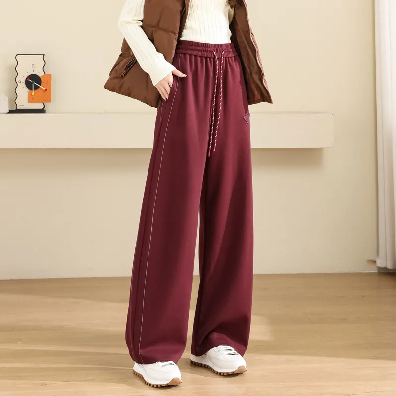 TERRE BLEUE Casual Pants Women's Burgundy-3