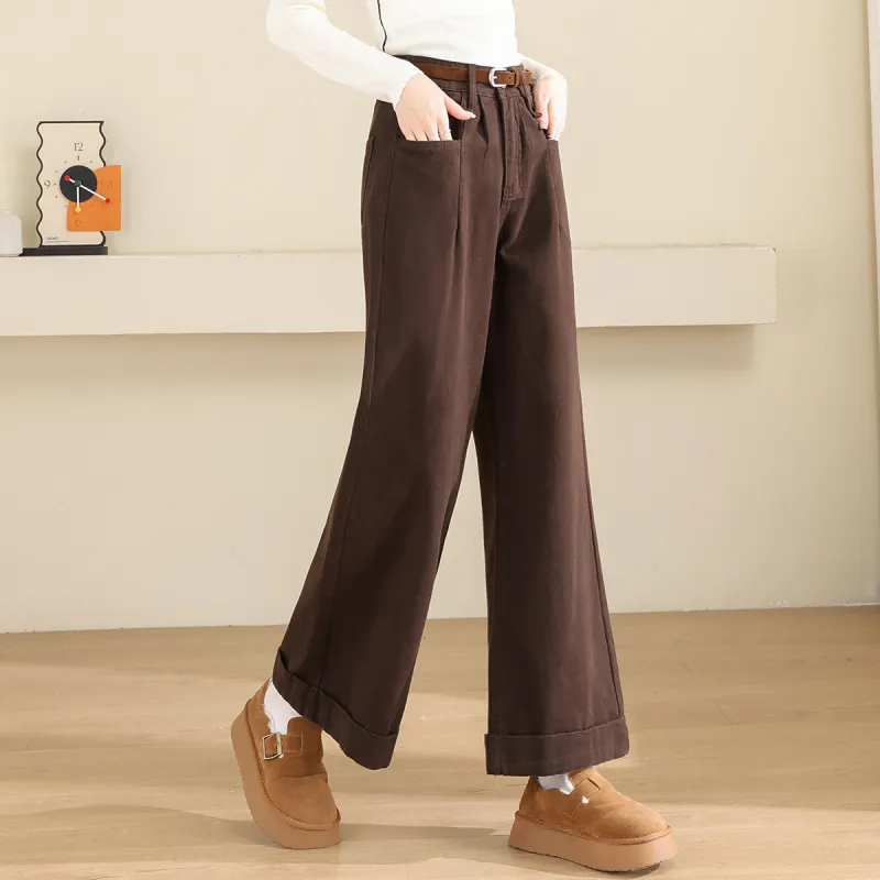 TERRE BLEUE Casual Pants Women's Dark Coffee-4