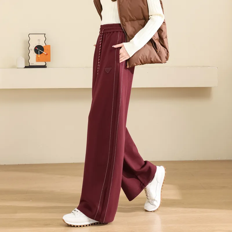 TERRE BLEUE Casual Pants Women's Burgundy-1