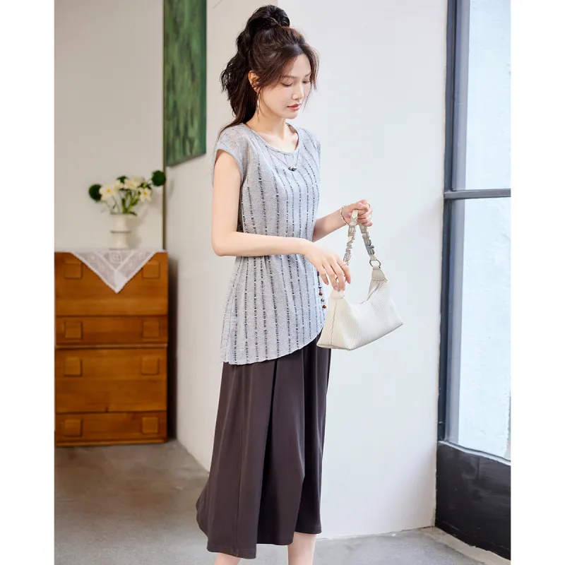 TERRE BLEUE Two Piece Skirt Sets Women's-2