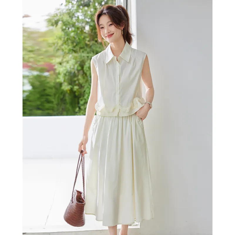 TERRE BLEUE Two Piece Skirt Sets Women's-11
