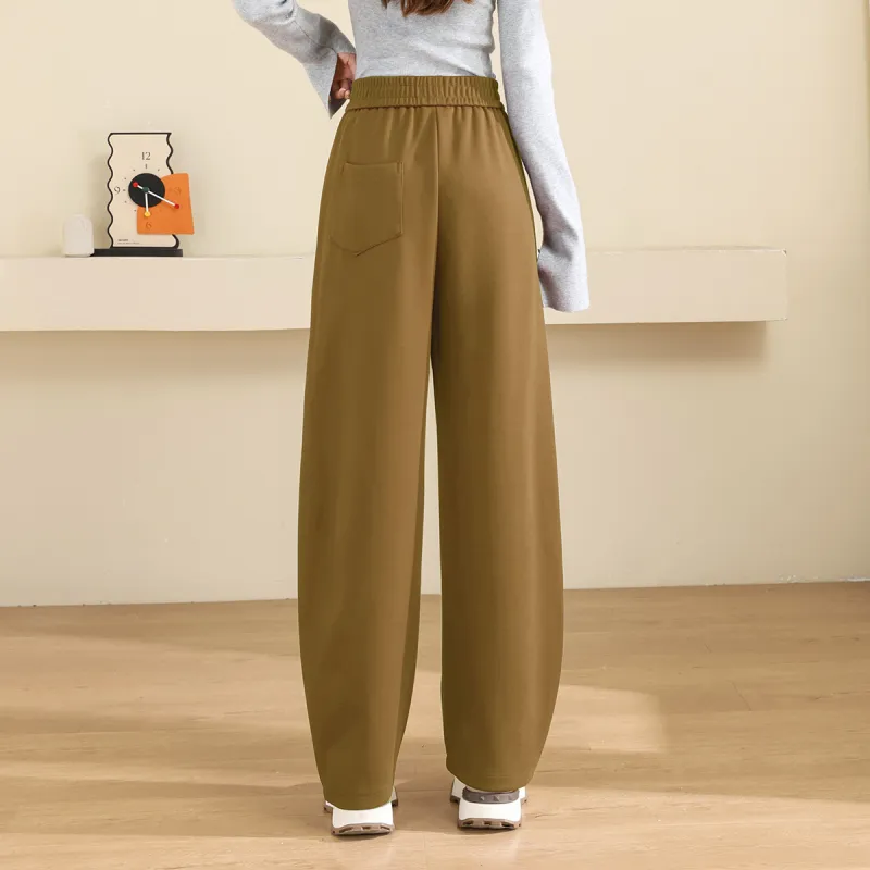 TERRE BLEUE Casual Pants Women's Mustard Green-7