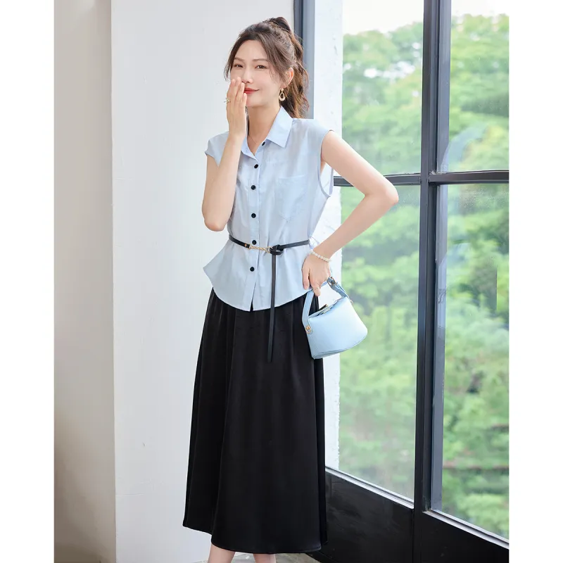 TERRE BLEUE Two Piece Skirt Sets Women's-7