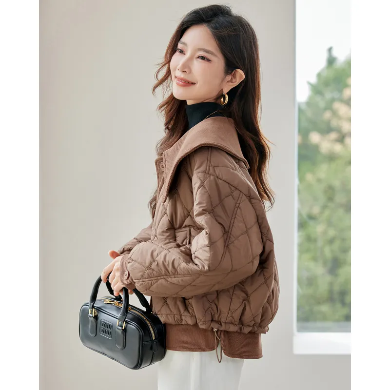 TERRE BLEUE Puffer Jacket Women's Coffee-4