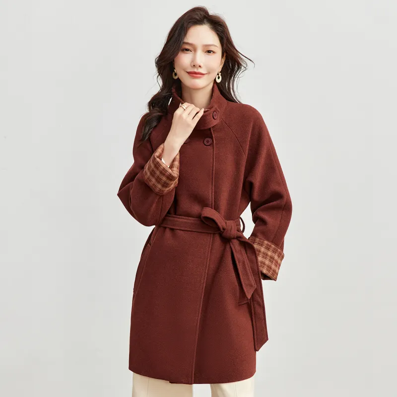 TERRE BLEUE Coats Women's Brick Red-1