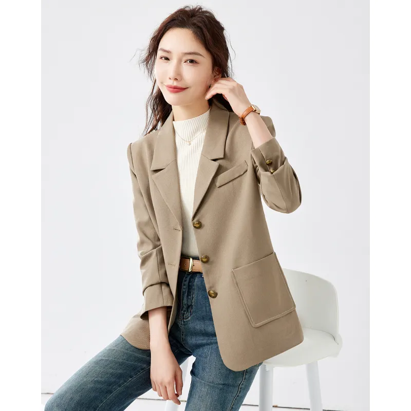 TERRE BLEUE Business Suit Women's Khaki-5