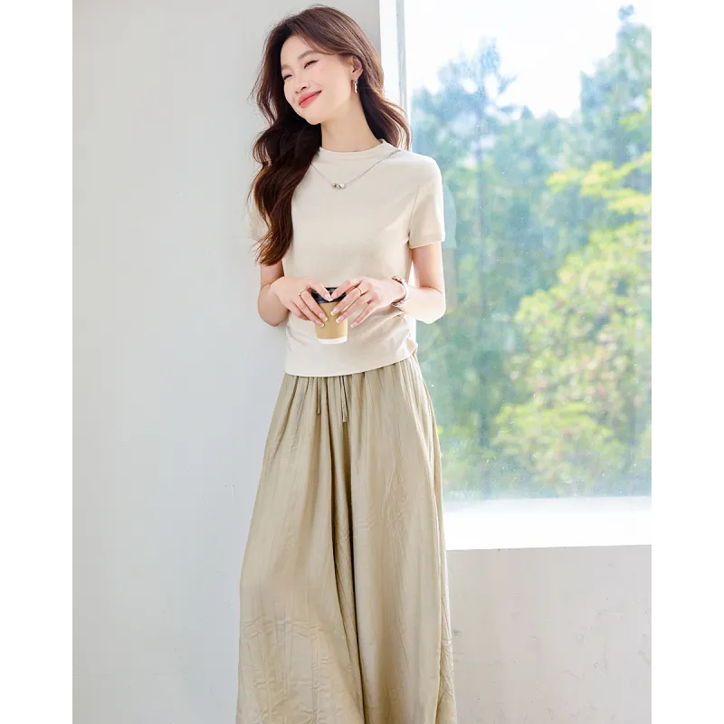 TERRE BLEUE Summer Skirt Set Loose Fit Women's-4
