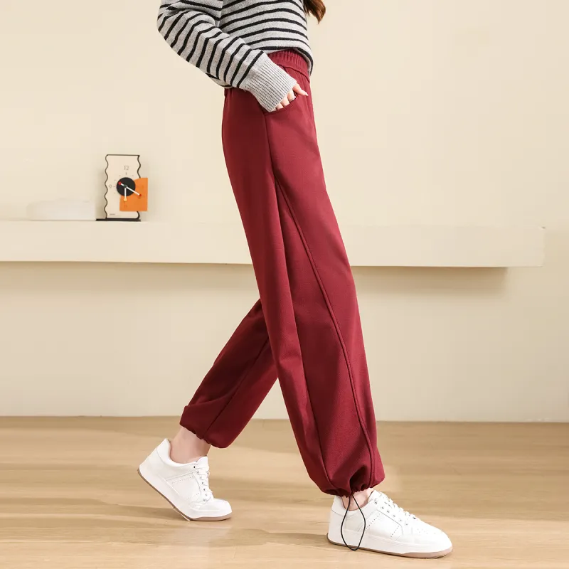TERRE BLEUE Casual Pants Women's Burgundy-4
