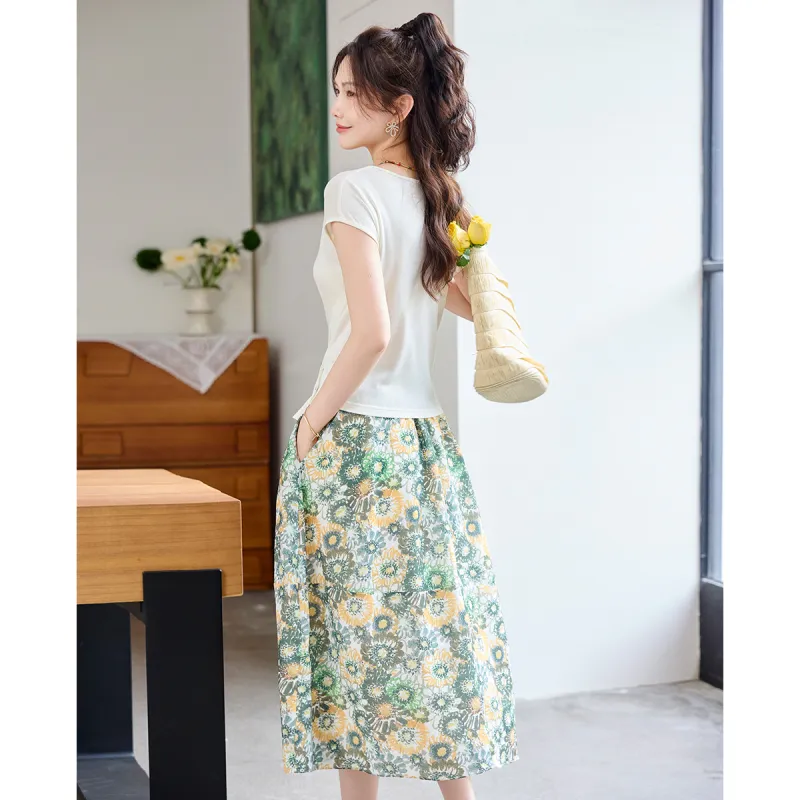TERRE BLEUE Two Piece Skirt Sets Women's-12