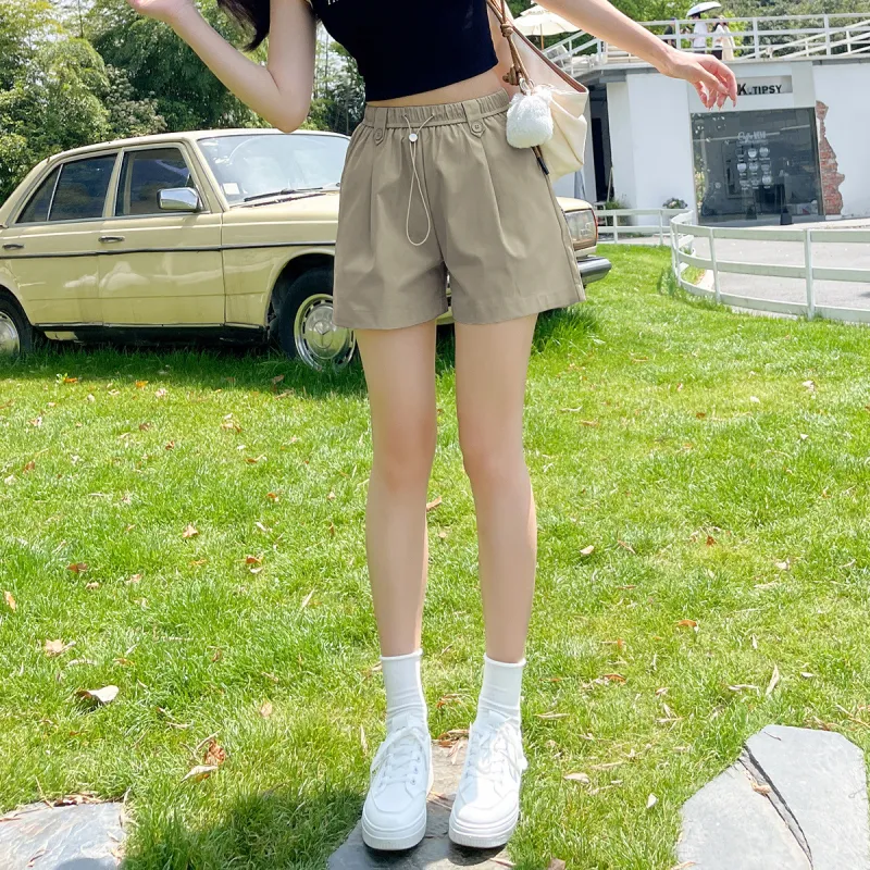 TERRE BLEUE Summer Casual Shorts Loose Fit Women's-7