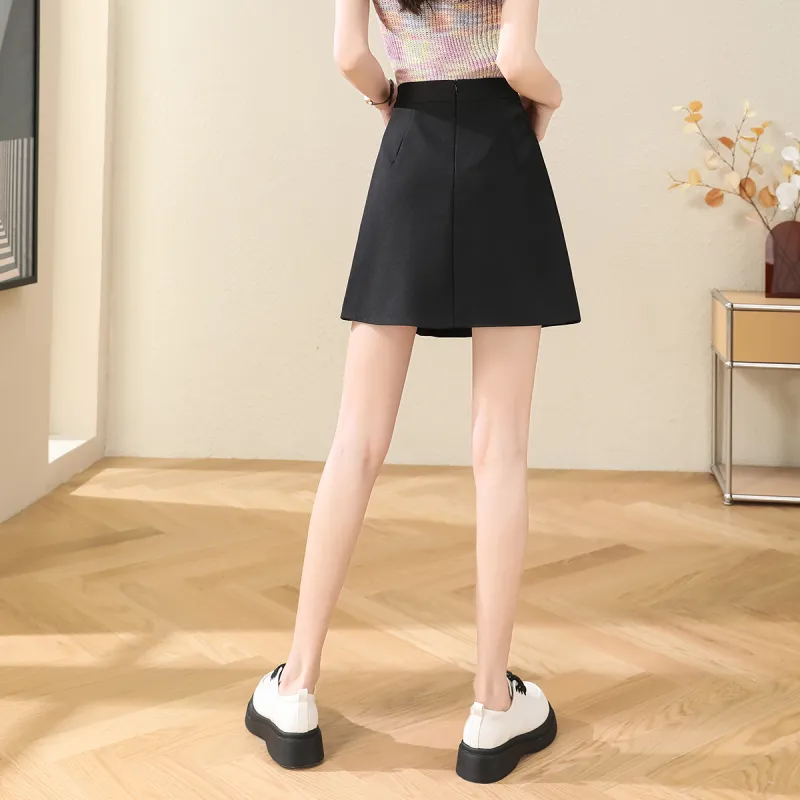 TERRE BLEUE Casual Short Skirts Women's Black-4