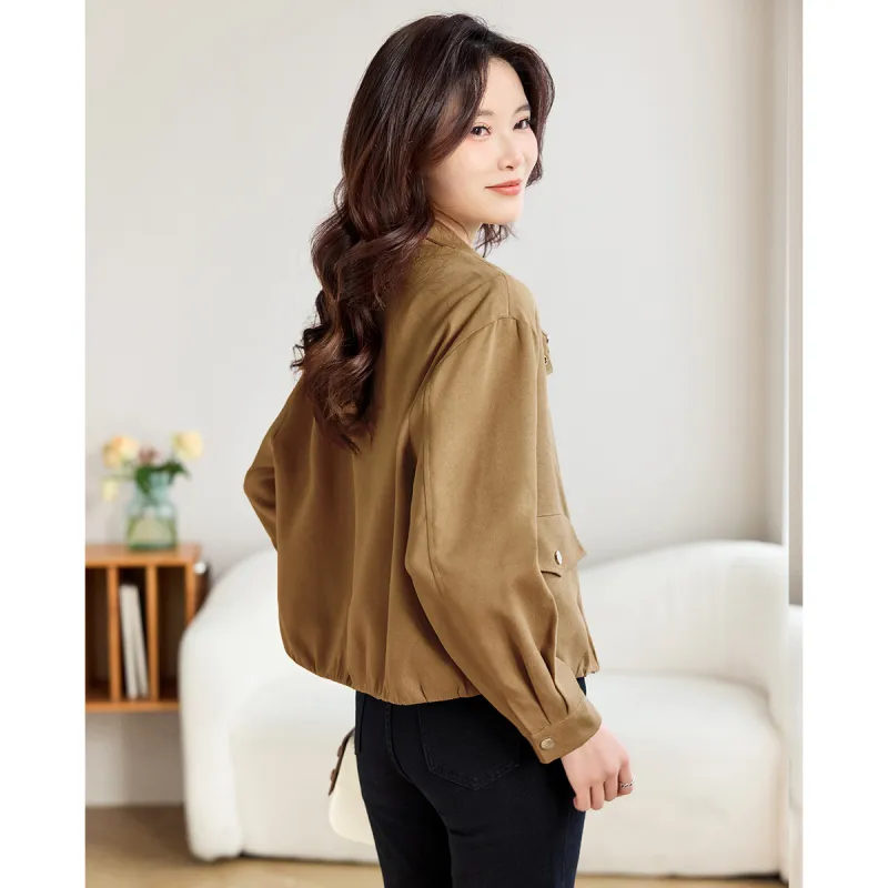 TERRE BLEUE Spring Fall Winter Jacket Loose Fit Women's-11