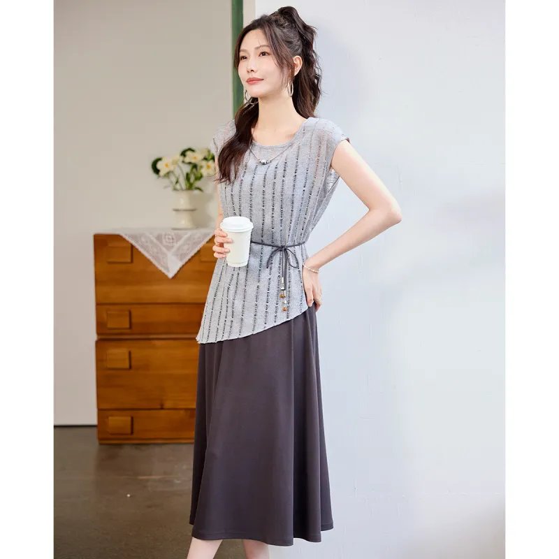 TERRE BLEUE Two Piece Skirt Sets Women's-4