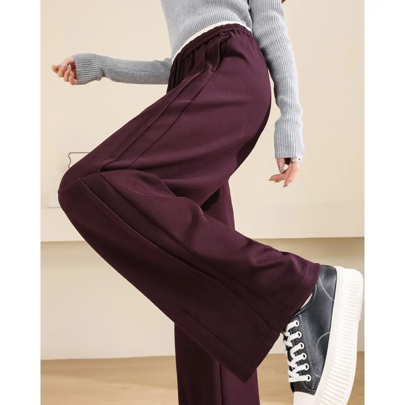 TERRE BLEUE Casual Pants Women's Dark Purple-5
