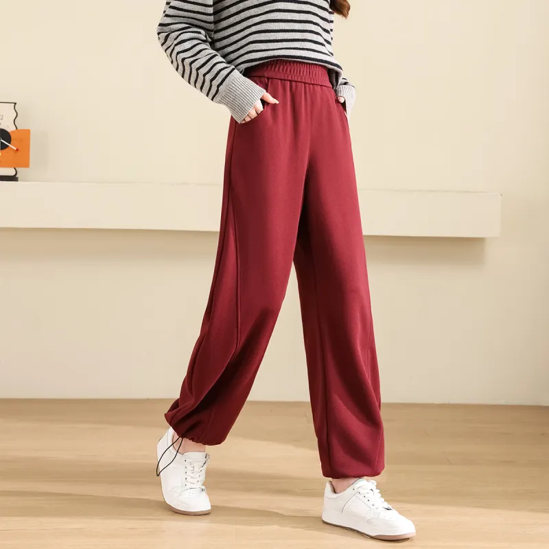 TERRE BLEUE Casual Pants Women's Burgundy-1