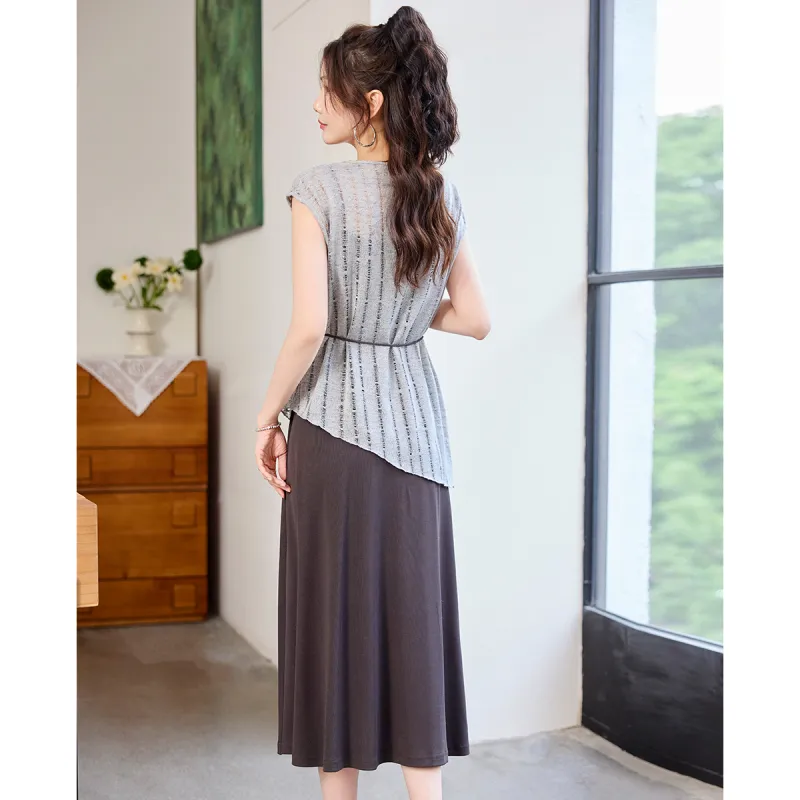 TERRE BLEUE Two Piece Skirt Sets Women's-5