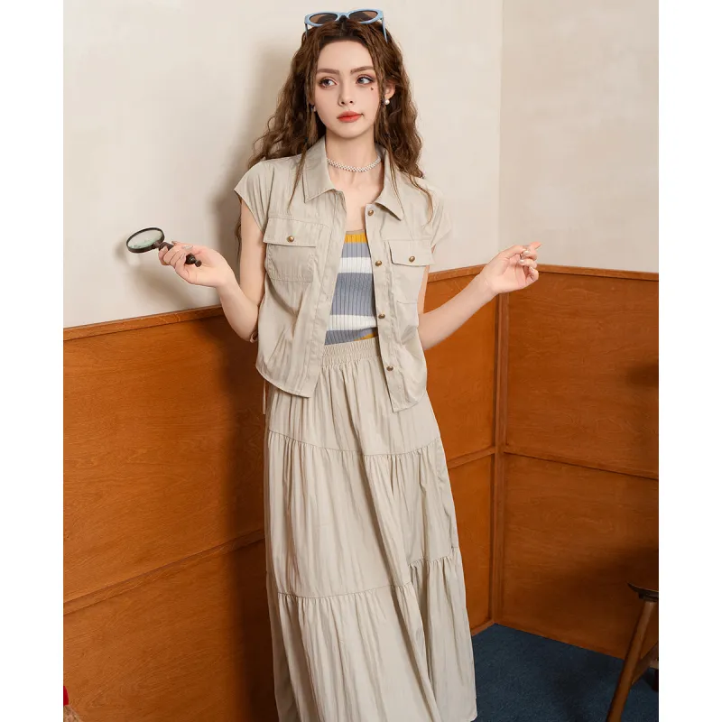 TERRE BLEUE Two Piece Skirt Sets Women's-10