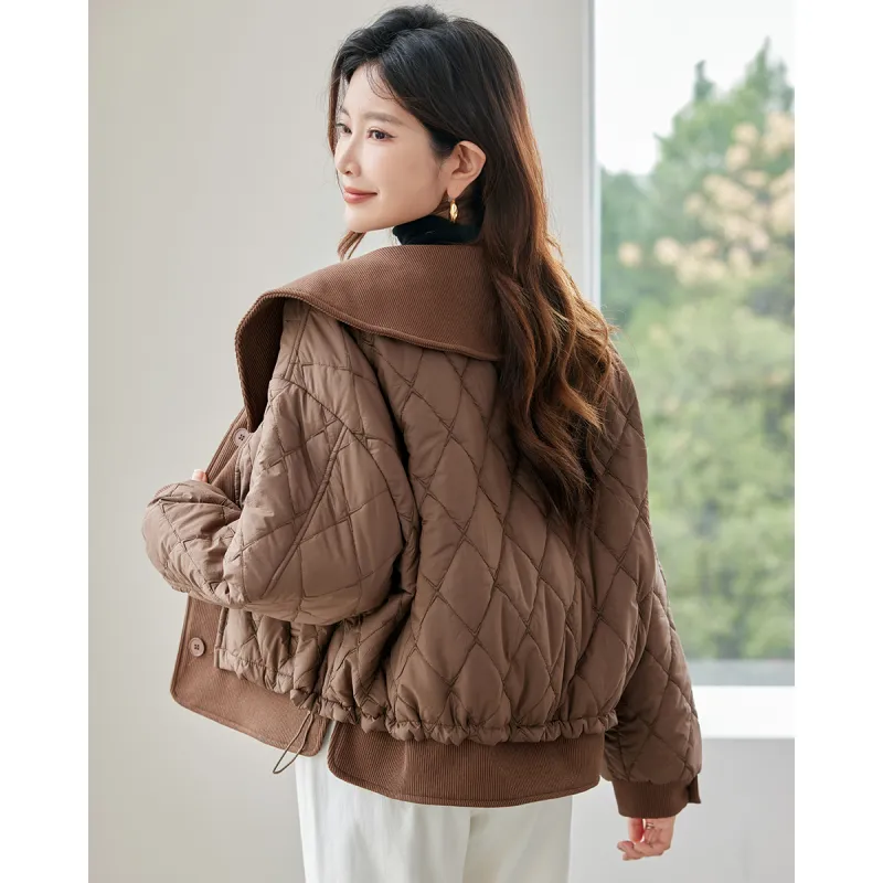 TERRE BLEUE Puffer Jacket Women's Coffee-1