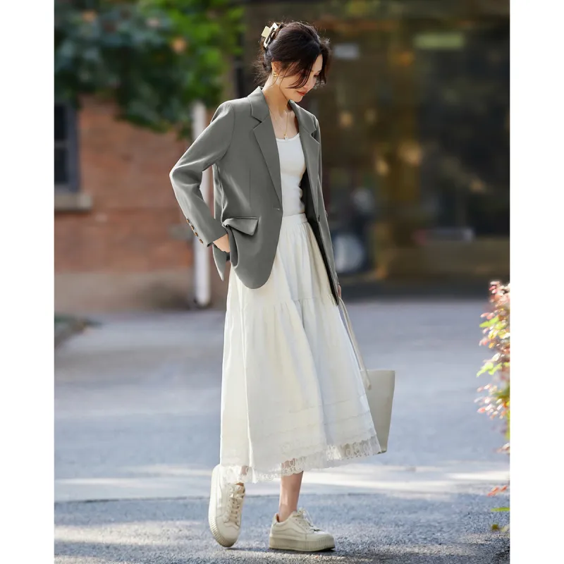 TERRE BLEUE Spring Fall Business Suit Loose Fit Women's-8