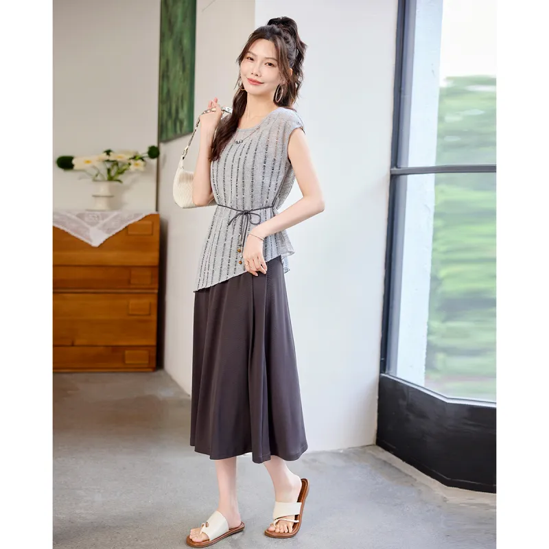 TERRE BLEUE Two Piece Skirt Sets Women's-1