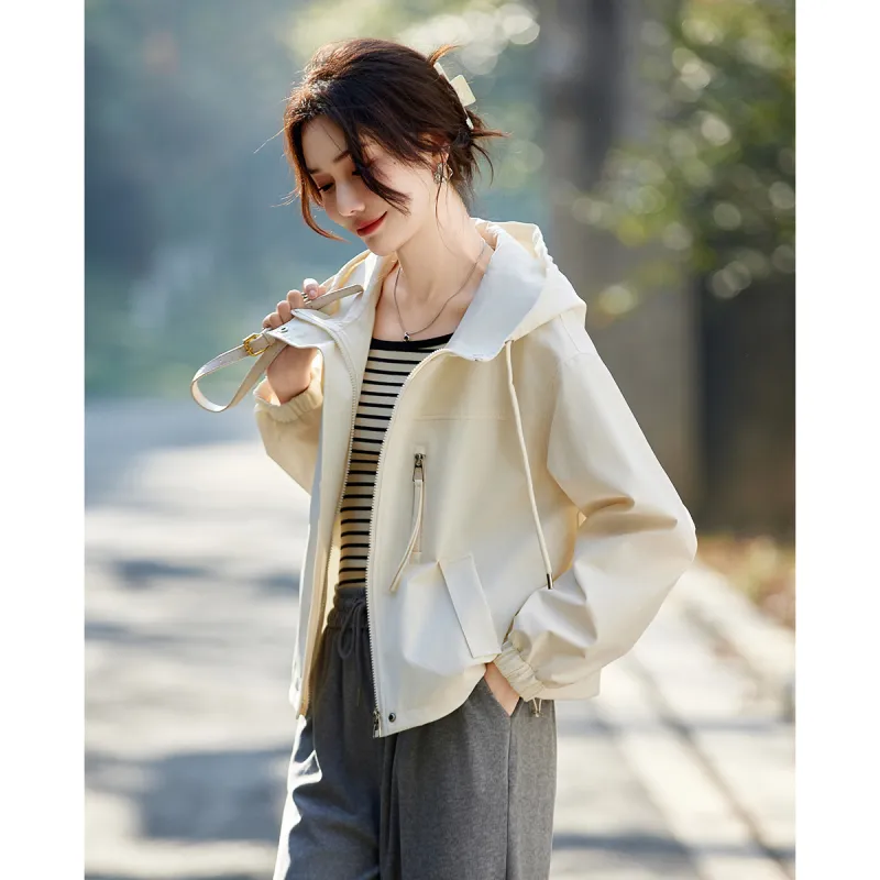 TERRE BLEUE Spring Fall Jacket Loose Fit Women's-13