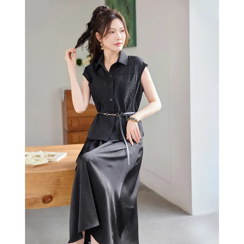 TERRE BLEUE Two Piece Skirt Sets Women's-1