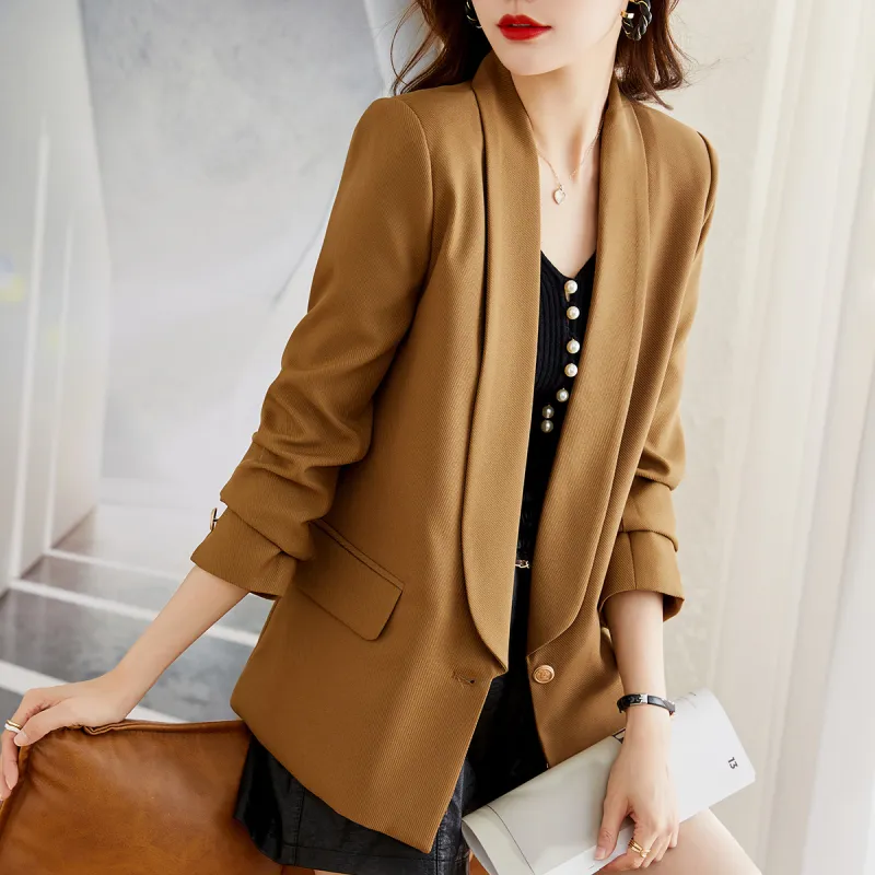 TERRE BLEUE Business Suit Women's Khaki-4