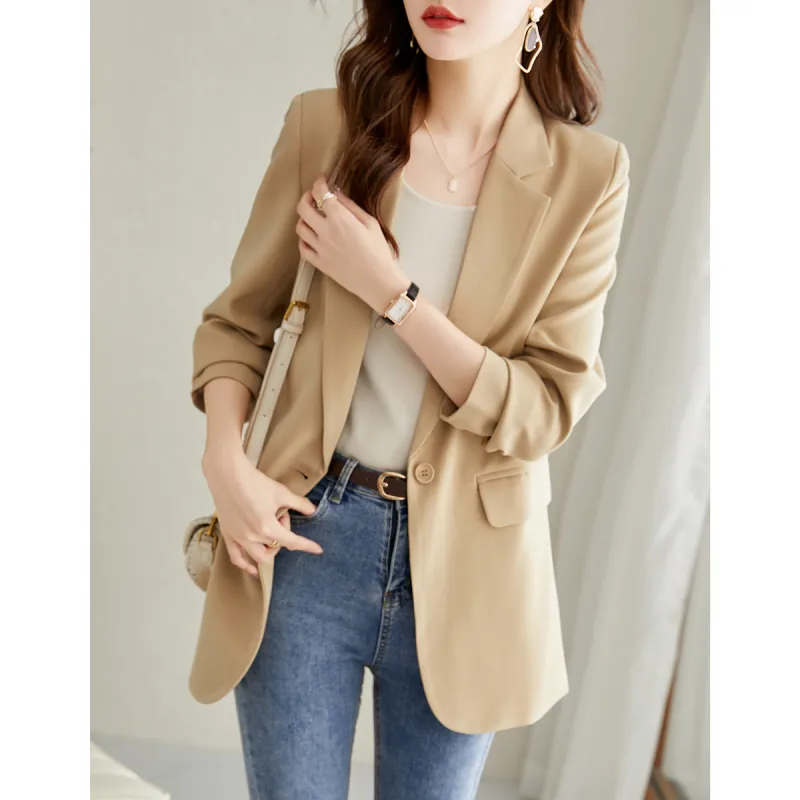 TERRE BLEUE Business Suit Women's Beige-14