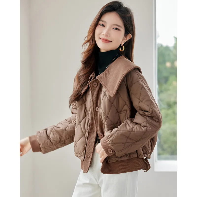 TERRE BLEUE Puffer Jacket Women's Coffee-3