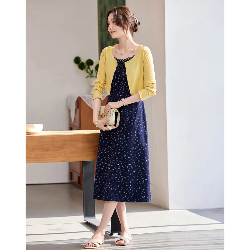 TERRE BLEUE Two Piece Skirt Sets Women's-11