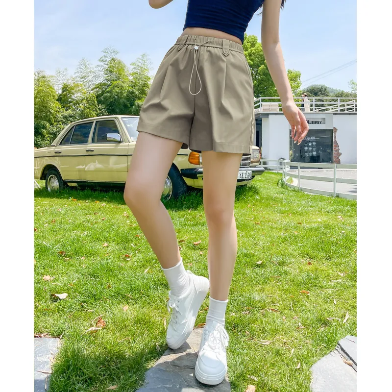 TERRE BLEUE Summer Casual Shorts Loose Fit Women's-8