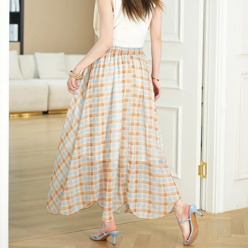 TERRE BLEUE Casual Long Skirt Women's-3