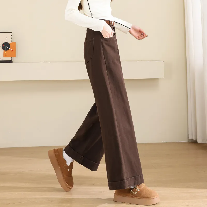 TERRE BLEUE Casual Pants Women's Dark Coffee-5