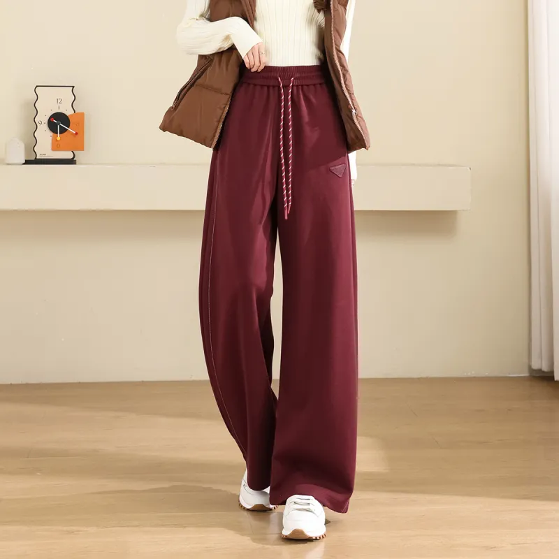 TERRE BLEUE Casual Pants Women's Burgundy-2