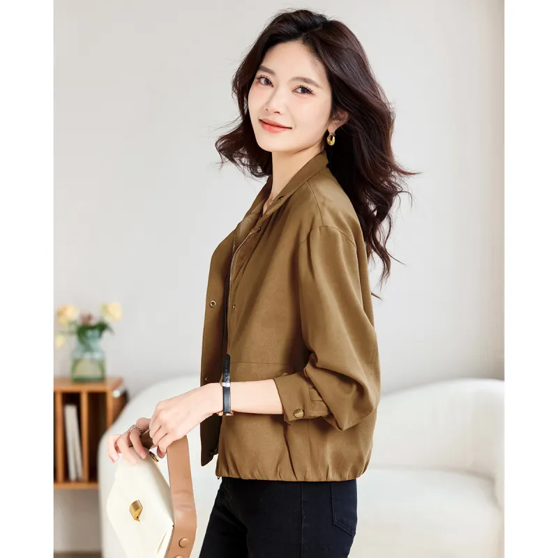 TERRE BLEUE Spring Fall Winter Jacket Loose Fit Women's-10