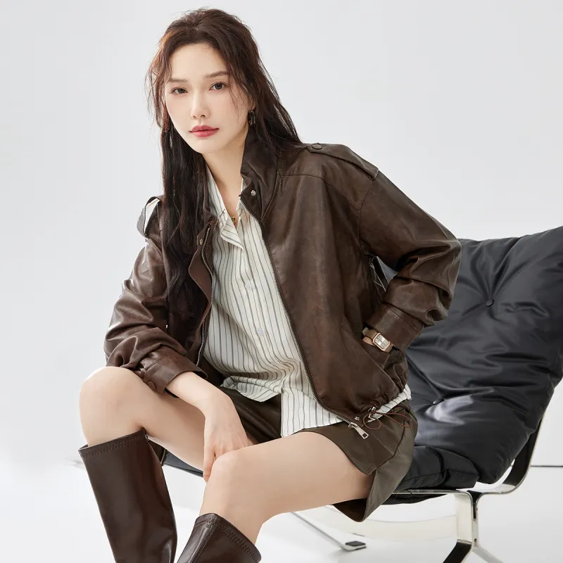 TERRE BLEUE Jackets Coats Women's Coffee-6