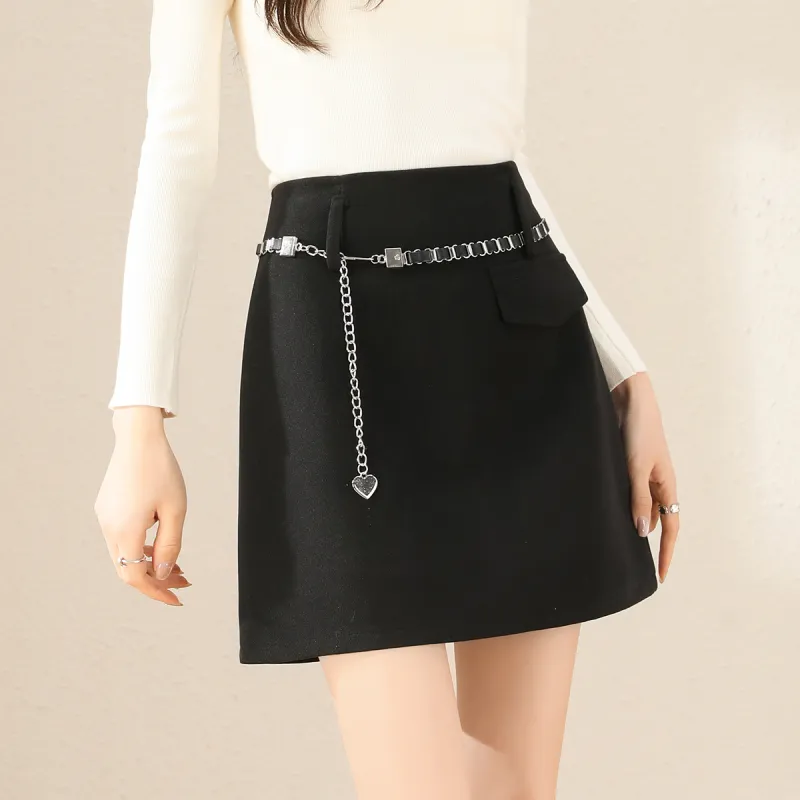 TERRE BLEUE Casual Short Skirts Women's Black-2